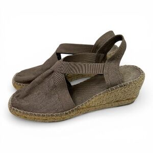 Toni Pons Ter Espadrille Wedge Sandals Brown 8